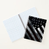 Patriotic Industrial American Flag Spiral Notebook Notizblock (Innenseite)