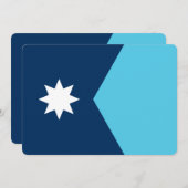 Patriotic invitations with Flag of Minnesota Einladung (Vorne/Hinten)