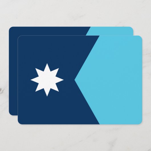 Patriotic invitations with Flag of Minnesota Einladung (Vorne/Hinten)