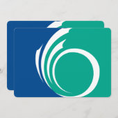 Patriotic  invitations with Flag of Ottawa, Canada Einladung (Vorne/Hinten)