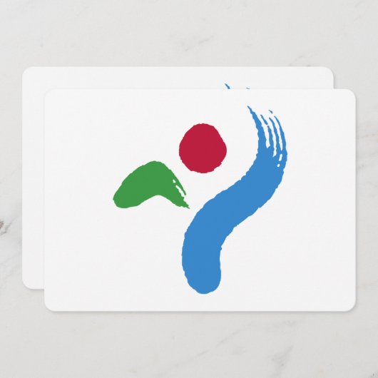 Patriotic  invitations with Flag of Seoul Einladung (Vorne/Hinten)