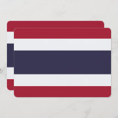 Patriotic  invitations with Flag of Thailand Einladung (Vorne/Hinten)