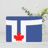 Patriotic invitations with Flag of Toronto Einladung (Stehend Vorderseite)