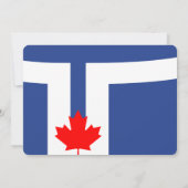 Patriotic invitations with Flag of Toronto Einladung (Rückseite)