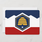 Patriotic  invitations with Flag of Utah, USA Einladung (Vorderseite)
