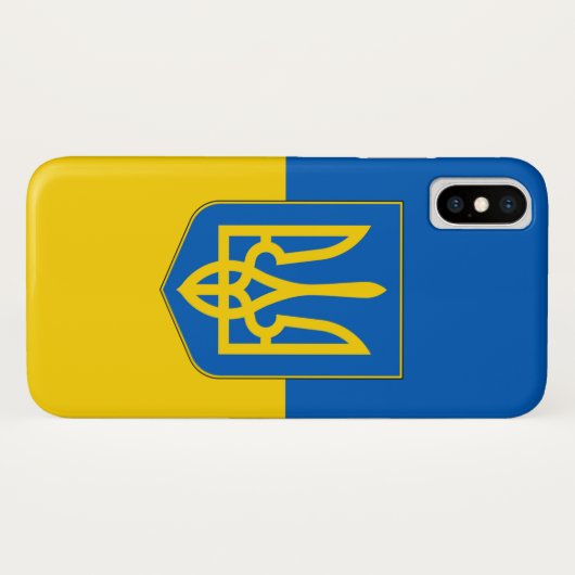 Patriotic Iphone X Fall mit Flagge der Ukraine Case-Mate iPhone Hülle (Rückseite (Horizontal))