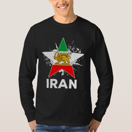 Patriotic Iranian Flag Vintage Iran Pride T-Shirt (Vorderseite)