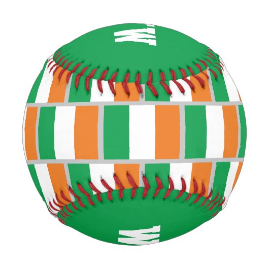 Patriotic IRELAND Custom Scripting FLAG Baseball (Rückseite)