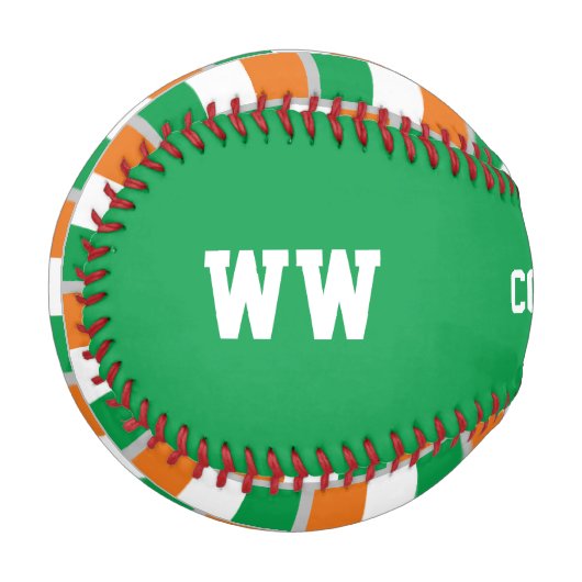 Patriotic IRELAND Custom Scripting FLAG Baseball (Vorderseite Links)