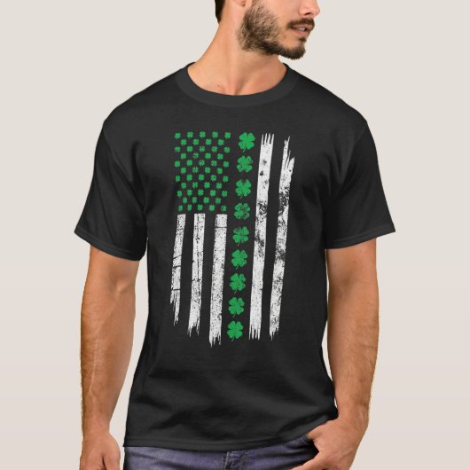 Patriotic Irish American Flag Patricks Day Ireland T-Shirt (Vorderseite)