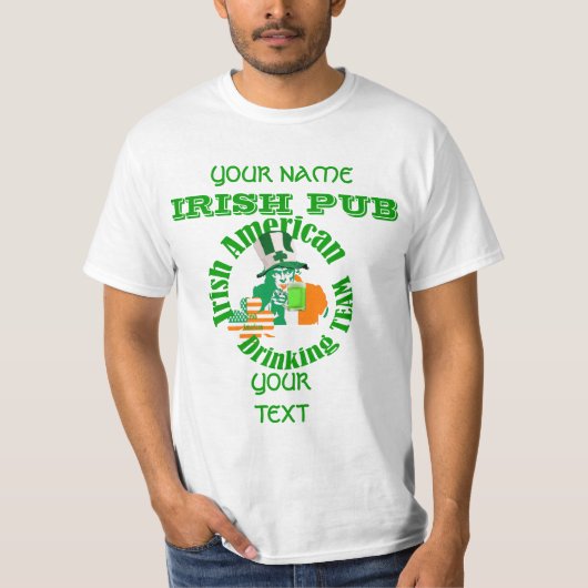 Patriotic Irish American St Patrick's Day T-Shirt (Vorderseite)