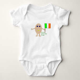 Patriotic Irish Egg Baby Strampler