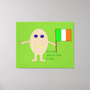 Patriotic Irish Egg Canvas Print Leinwanddruck