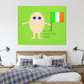 Patriotic Irish Egg Canvas Print Leinwanddruck (Insitu (Schlafzimmer))