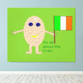 Patriotic Irish Egg Canvas Print Leinwanddruck (Insitu (Holzboden))