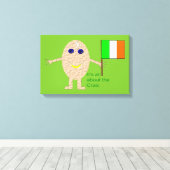 Patriotic Irish Egg Canvas Print Leinwanddruck (Insitu (Holzboden))