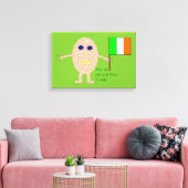 Patriotic Irish Egg Canvas Print Leinwanddruck (Insitu (Wohnzimmer))