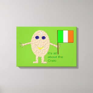 Patriotic Irish Egg Canvas Print Leinwanddruck