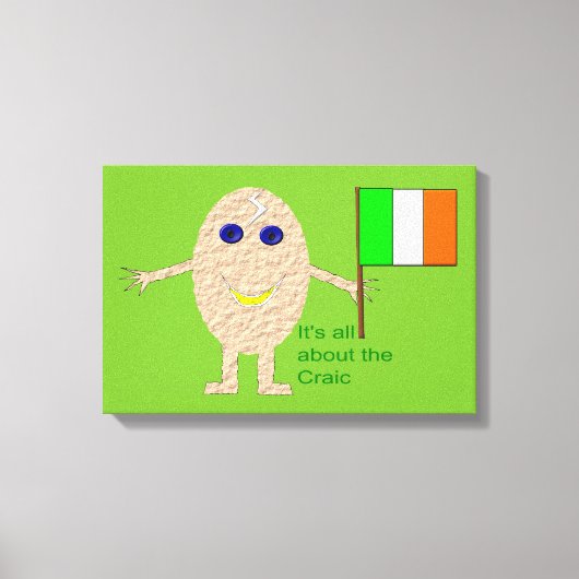 Patriotic Irish Egg Canvas Print Leinwanddruck (Vorderseite)