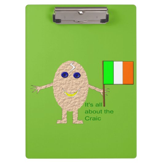 Patriotic Irish Egg Clipboard Klemmbrett (Vorderseite)