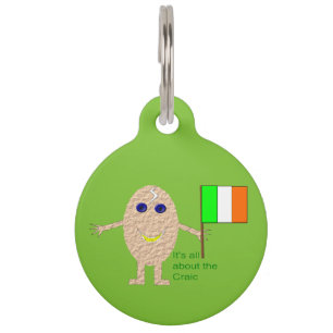 Patriotic Irish Egg Custom Dog Tag Tiermarke