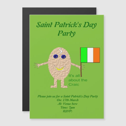 Patriotic Irish Egg Custom Einladung (Vorne/Hinten)