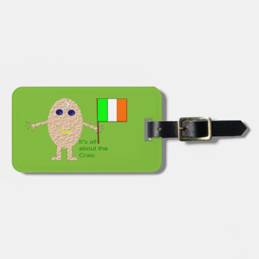 Patriotic Irish Egg Custom Gepäckanhänger (Vorderseite horizontal)