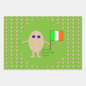 Patriotic Irish Egg Custom Geschenkpapier Set (Vorderseite)