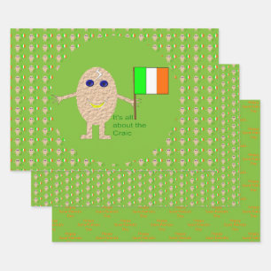 Patriotic Irish Egg Custom Geschenkpapier Set
