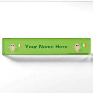 Patriotic Irish Egg Custom NamNamenplate Namensplakette