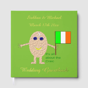 Patriotic Irish Egg Custom Wedding Gästebuch