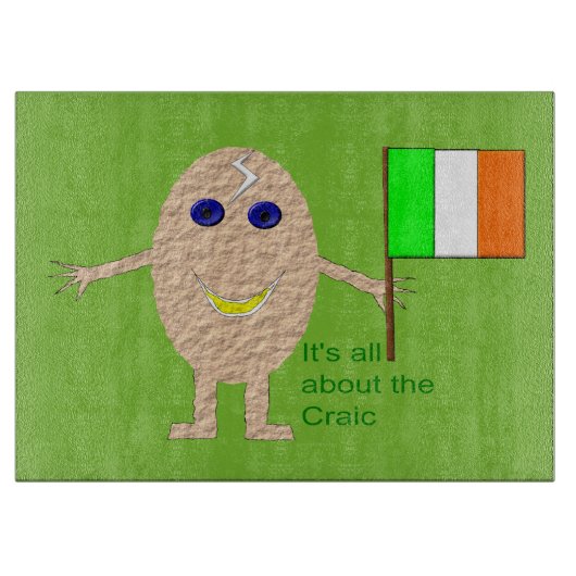Patriotic Irish Egg Cutting Board Schneidebrett (Vorderseite)