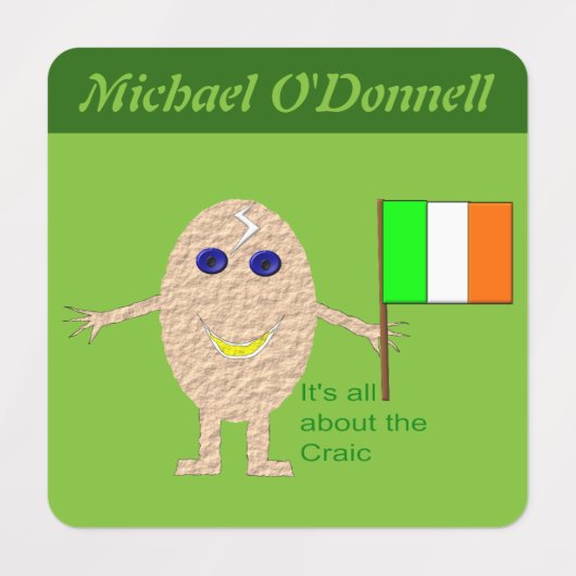 Patriotic Irish Egg Etiketten (Design 1)