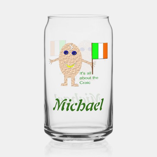 Patriotic Irish Egg Individuelle Name Dosenglas (Vorderseite)