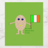 Patriotic Irish Egg Labels Weinetikett (Einzelnes Label)
