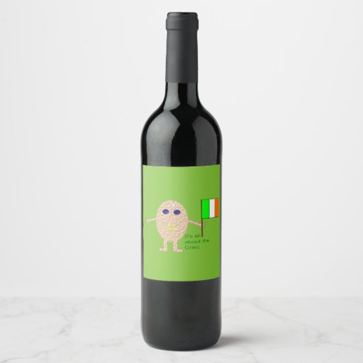 Patriotic Irish Egg Labels Weinetikett (Vorderseite)