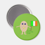 Patriotic Irish Egg Magnet (Vorderseite/Rückseite)