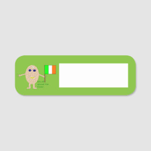 Patriotic Irish Egg Namensschild