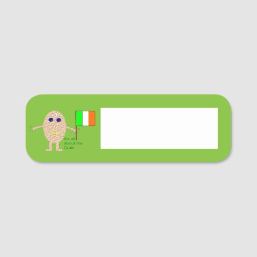 Patriotic Irish Egg Namensschild (Vorderseite)