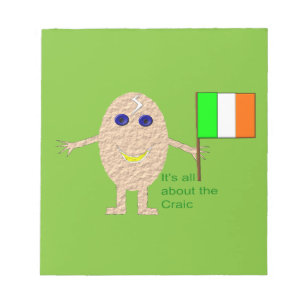 Patriotic Irish Egg Notepad Notizblock