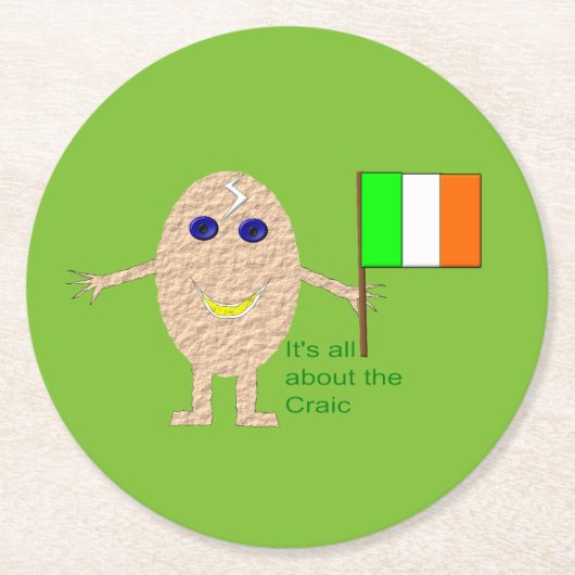 Patriotic Irish Egg Paper Untersetzer (Vorderseite)