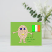 Patriotic Irish Egg Postcard Postkarte (Stehend Vorderseite)
