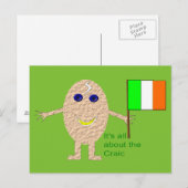 Patriotic Irish Egg Postcard Postkarte (Vorne/Hinten)