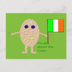 Patriotic Irish Egg Postcard Postkarte