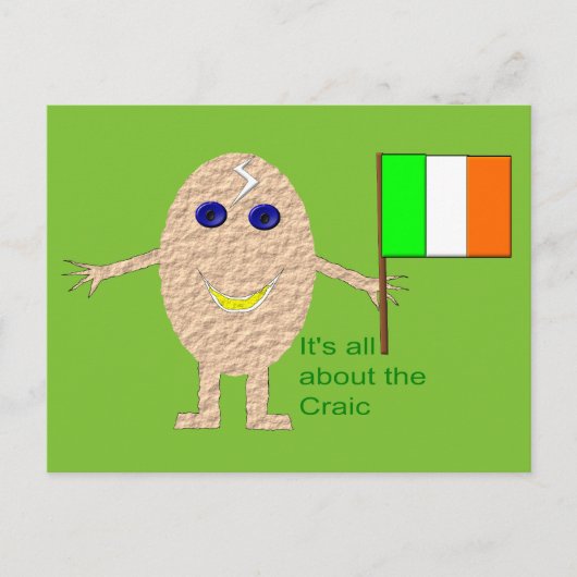 Patriotic Irish Egg Postcard Postkarte (Vorderseite)
