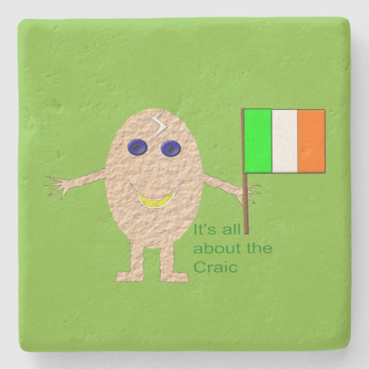 Patriotic Irish Egg Stone Untersetzer (Vorderseite)