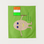 Patriotic Irish Egg Tapestry Wandteppich (Vorderseite)