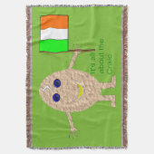 Patriotic Irish Egg Throw Blanket Decke (Vorderseite Vertikal)