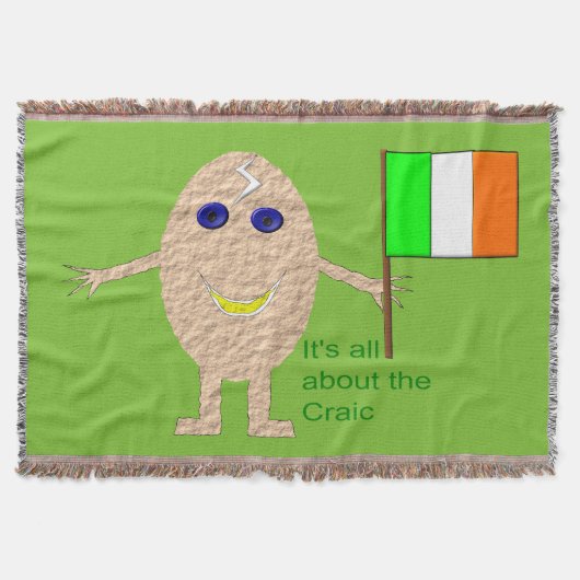 Patriotic Irish Egg Throw Blanket Decke (Vorderseite)
