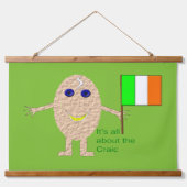 Patriotic Irish Egg Wandteppich Mit Holzrahmen (Vorne)